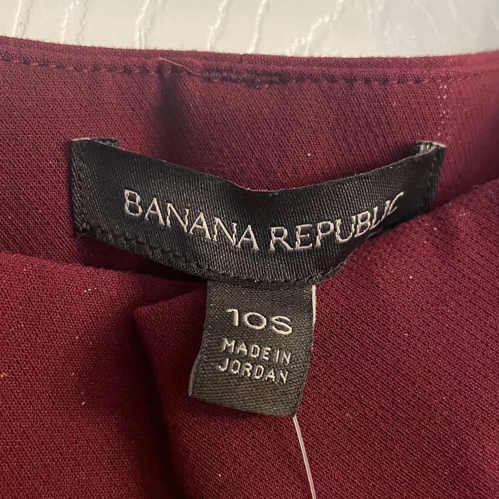 Banana Republic Deep Burgundy Blake Women's Trousers in size 10 S - Picture 5 of 7